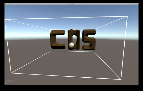 Marching cubes used to spell “COS,” the abbreviation for computer science at Princeton University